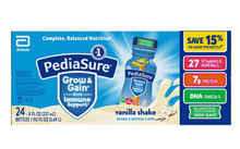 PediaSure Grow & Gain Batido nutricional infantil sabor vainilla, botellas listas para beber, paquete de 24/8 onzas líquidas.