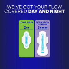 Toallas sanitarias Always Maxi Extra Heavy para la noche con alas flexibles, sin perfume, tamaño 5, 54 unidades.