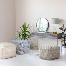 Anji Mountain Woven Diamond Pouf