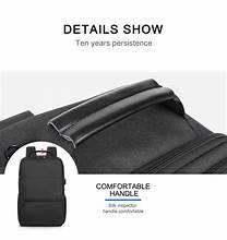 Mochila antirrobo para portátil, impermeable, 15,6 pulgadas, puerto de carga USB, multicompartimento para viajes y oficina (negra)