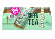 Té verde AriZona con ginseng y miel 16 onzas líquidas, paquete de 24.