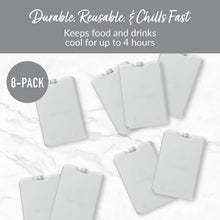 Paquete de 8 bolsas de hielo reutilizables Bentgo Chillers, color gris
