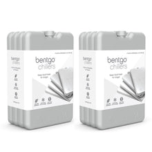 Paquete de 8 bolsas de hielo reutilizables Bentgo Chillers, color gris