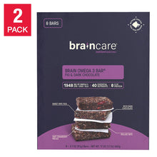 Barra BrainCare Brain Omega 3, Higo y Chocolate Negro, 60 g, 16 unidades