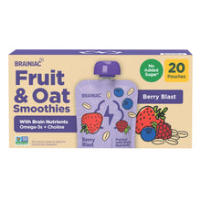 Brainiac Fruit and Oat Smoothie Pouches, 20 pk.