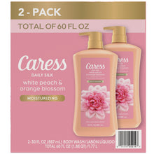 Caress Daily Silk Hydrating Body Wash, White Peach & Orange Blossom, 30 fl.
