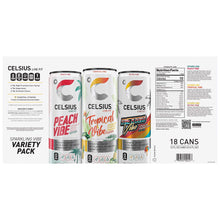 Celsius Sparkling Energy Drink, Variety Pack, 12 fl oz, 18-count