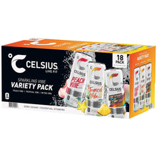 Celsius Sparkling Energy Drink, Variety Pack, 12 fl oz, 18-count