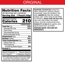 Galletas horneadas Cheez-It Original, 1.5 oz, paquete de 45.