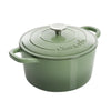 Crock Pot 5Qt Dutch Oven with Lid - Enamel - Cast Iron - Pistachio Green - Brands For Less USA