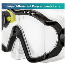 Experience Unmatched Clarity and Comfort
Get a full panoramic view with our premium swim mask, designed for superior underwater visibility. The impact-resistant polycarbonate lens ensures durability while offering crystal-clear vision.
All-Day Comfort: Soft, hypoallergenic facial skirt and adjustable split strap provide a secure, comfortable fit with no skin irritation.
Snug & Secure Fit: Easily adjustable ratcheting strap system keeps the mask firmly in place, even during active use.
Safe & Dur