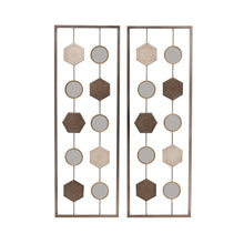 Elements Set of 2 Metal Geometric Wall Décor Panels