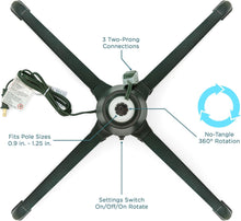 Soportes para árboles de Navidad artificiales de plástico verde Fraser Hill Farm con rotación de 360 grados, para árboles de hasta 2,3 m de alto y 66 cm de diámetro.