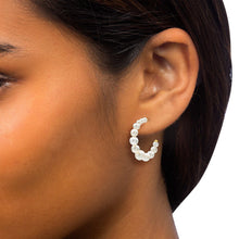 Freshwater Cultured 2.5-6mm Graduated Pearl 14kt Yellow Gold Hoop Earrings