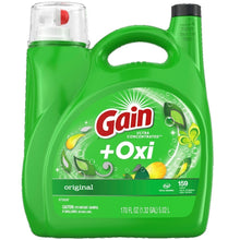 Detergente líquido para ropa Gain + Oxi, Original, 159 lavados, 170 onzas líquidas.