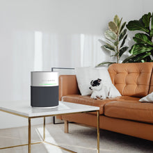 Purificador de aire inteligente GermGuardian Airsafe+ con filtro HEPA, luz UV-C y monitor de calidad del aire