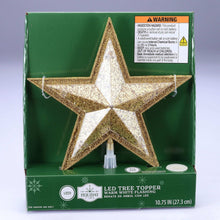 Gold Star LED Christmas Tree Topper, 10.75", by Holiday Time