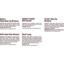 Paquete variado de bombones de chocolate HERSHEY'S, Minis, 220 piezas.