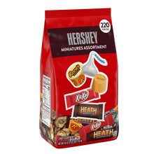 Paquete variado de bombones de chocolate HERSHEY'S, Minis, 220 piezas.