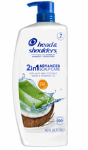 Head & Shoulders 2-in-1 Dandruff Shampoo and Conditioner Advanced Scalp Care with Aloe Vera, Coconut Water & Vitamins, 40 fl oz