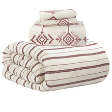 Juego de edredón de 4 piezas Heritage Threads con funda nórdica