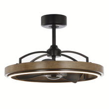 Homestead 6-Speed Steel Frame Fandelight with Distressed Wood Finish