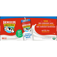 Horizon, Organic Low-fat Milk, 8 oz, 18-Count
