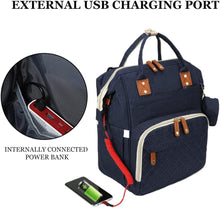 Multi-Function Waterproof Diaper Bag Backpack, 16 Pockets, Changing Pad, Anti-Theft Design, Unisex, Large (Black)