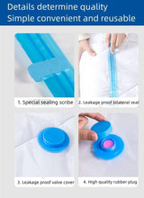 Spacesaver Premium Vacuum Storage Bags, Double-Zip Seal, Triple-Seal Turbo Valve, 80% More Storage, Includes Hand Pump, Roll-Up Design, Pack of 6 in 3 Different Sizes.(49*60cm) (70*100) (60*80cm)