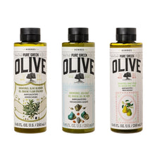 Trío de geles de ducha KORRES Pure Greek Olive, 250 ml