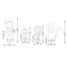 Amigos de Halloween con luces LED desplegables, juego de 4