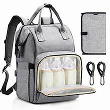 Large Capacity Diaper Bag Backpack, Waterproof, Multifunction Maternity Nappy Bag with Stroller Straps, Insulated Pockets, Changing Pad - Ideal for Travel with Baby Girls