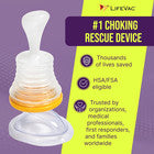 LifeVac Yellow Travel Kit - Portable Suction Rescue Device, First Aid Kit for Kids and Adults, Portable Airway Suction Device for Children and Adults