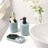 Mainstays 3-Piece Plastic Bathroom Sink Set, Blue