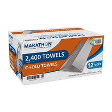 Marathon C-Fold 1-Ply Paper Towels, 10" X 13", White (200 Towels/Pk., 12 Pks.) - Brands For Less USA