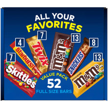 Mars Fundraiser Variety Pack Candy Bars, Full Size, 52 pk.