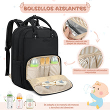 Multi-Function Waterproof Diaper Bag Backpack, 16 Pockets, Changing Pad, Anti-Theft Design, Unisex, Large (Black)