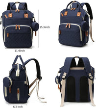 Multi-Function Waterproof Diaper Bag Backpack, 16 Pockets, Changing Pad, Anti-Theft Design, Unisex, Large (Black)