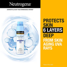 Neutrogena Ultra Sheer Body Mist Sunscreen Spray, SPF 70, 5 oz., 3 pk.