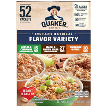 Quaker Instant Oatmeal, Variety Pack, 1.51 oz, 52-count