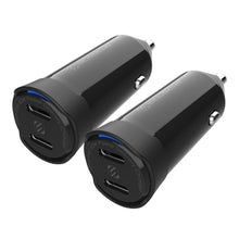 Scosche PowerVolt PD60 Dual Port USB-C Car Charger, 2-pack