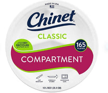 Plato de papel con compartimentos Chinet Classic, 10,38", 165 unidades
