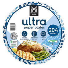 Platos de papel Member's Mark Ultra Dinner, 10", 204 unidades.