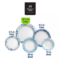 Platos de papel Member's Mark Ultra Dinner, 10", 204 unidades.