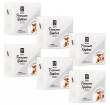 Servilletas Member's Mark Premium blancas de 2 capas, 13" x 12.7", 110 unidades por paquete, paquete de 6