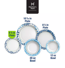 Platos de papel Member's Mark Ultra para postre/merienda, 6,875", 330 unidades.