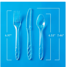 Paquete combinado de cubiertos transparentes Member's Mark, tenedores, cuchillos, cucharas (360 unidades).