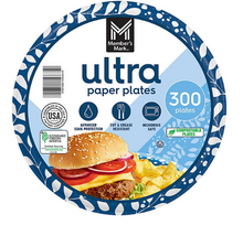 Platos de papel Member's Mark Ultra Lunch, 8.5", 300 unidades.