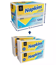 Servilletas blancas Member's Mark de una capa para uso diario, 11,4" x 12,5" (paquete de 4, 300 unidades por paquete)