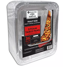 Bandejas de aluminio para mesa de vapor Member's Mark, tamaño medio, paquete de 36 unidades.